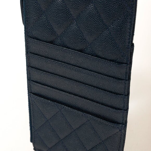 Chanel Navy Matelasse Caviar-Leather Classic Phone & Card Holder - Picture 8 of 12